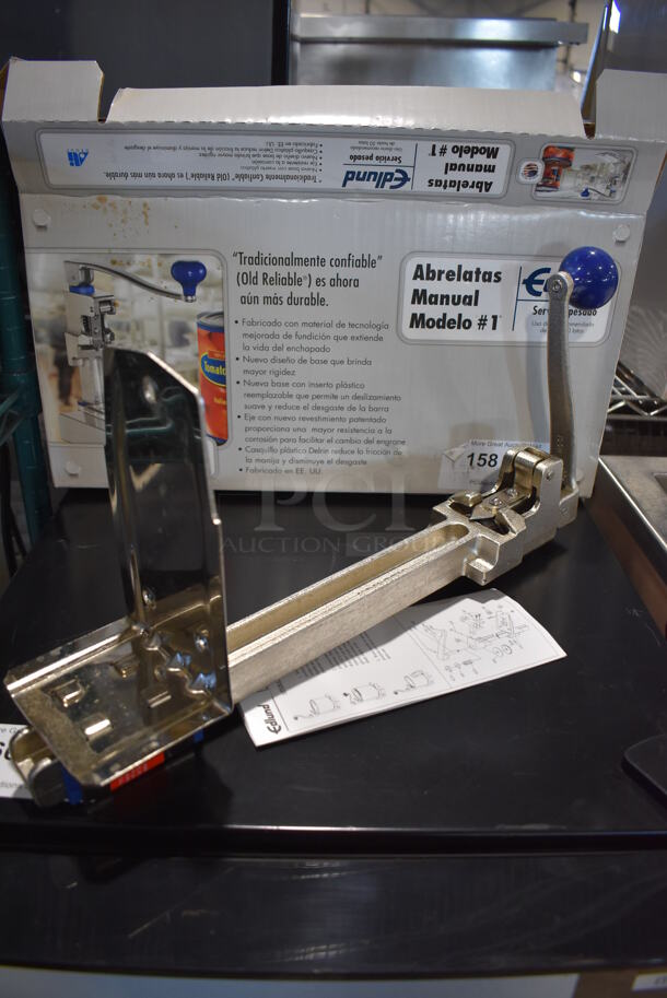 BRAND NEW IN BOX! Edlund #1 Metal Commercial Can Opener w/ Mount. 10x4.5x19 - Image 1 of 5
