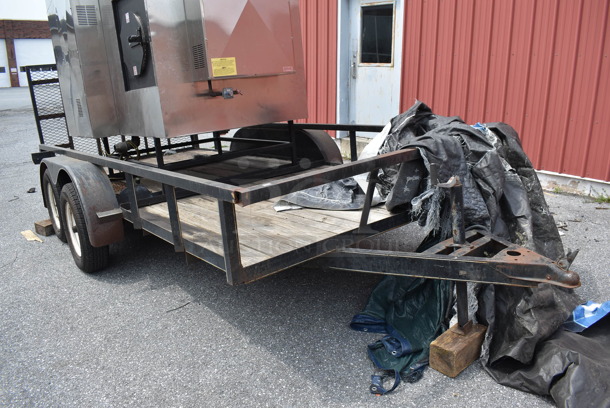 Bye-Rite Trailers Metal Flat Top Open Trailer w/ Rear Lowering Ramp. Does Not Have Title. Oven Will Be Removed From The Trailer Unless The Same Bidder Wins Both Lots 4 and 5. 