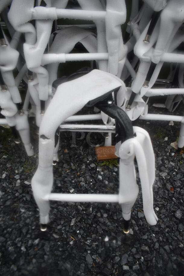 22 BRAND NEW SCRATCH AND DENT! Lancaster Table & Seating 164BBUCK19FR Black Metal Bucket Barstool Frame. 22 Times Your Bid! - Image 3 of 4