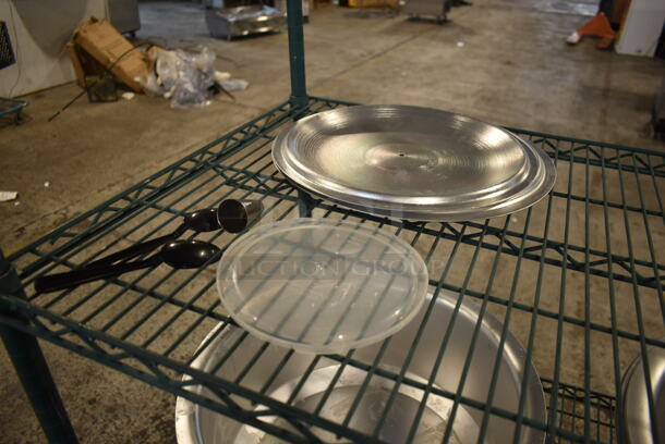 ALL ONE MONEY! Lot of Items on Shelving Unit Including Metal Round Baking Pans. Does Not Include Shelving Unit. - Image 2 of 7