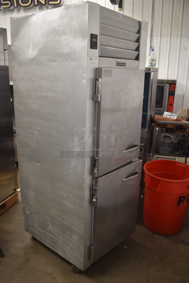 Traulsen Commercial Stainless Steel One Section Cooler With 2 Solid Doors And Steel Shelves. Tested and Working! - Image 2 of 7