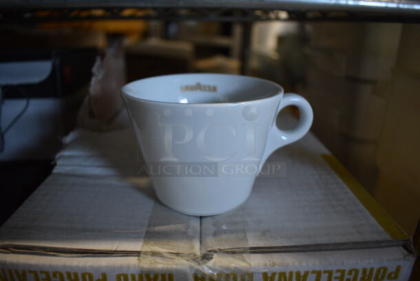 2 Boxes of 6 BRAND NEW LavAzza White Ceramic Mugs. 4.5x3.5x3. 2 Times Your Bid! - Image 1 of 4