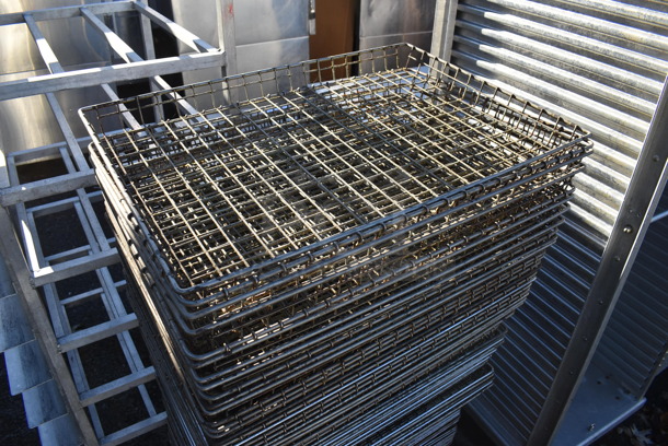 70 Metal Wire Baskets on Dolly. 18x26x2. 70 Times Your Bid! - Image 4 of 5
