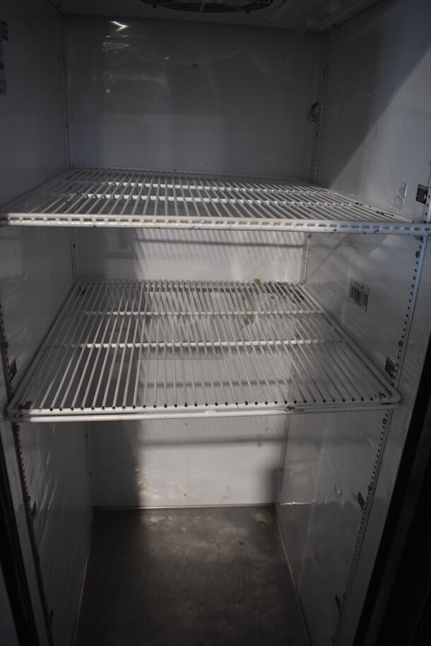 2011 True TG1R-1S Stainless Steel Commercial Single Door Reach In Cooler w/ Poly Coated Racks on Commercial Casters. 115 Volts, 1 Phase. 29x35x83. Tested and Working! - Image 5 of 5
