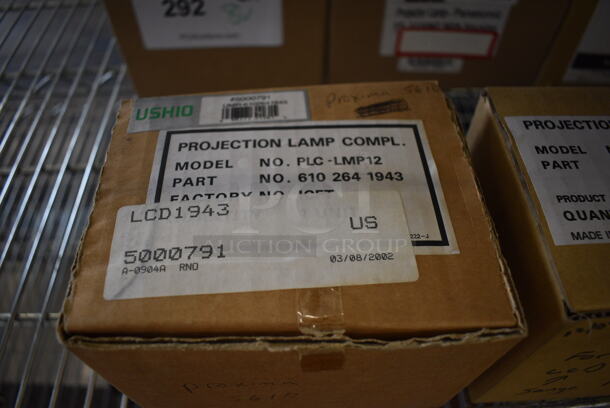 8 BRAND NEW IN BOX! Various Projection Lamps Including 2 Panasonic ET-LA701, Panasonic ET-LA730, Arclyte PL02489CBH and PLC-LMP12. 8 Times Your Bid! - Image 3 of 9