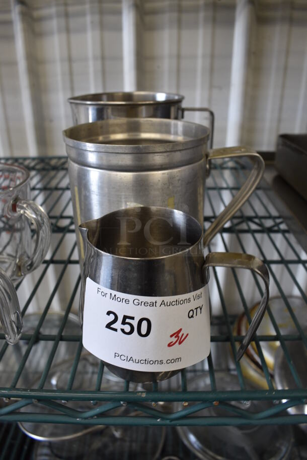 3 Various Metal Pitchers. Includes 5x3.5x4. 3 Times Your Bid! - Image 1 of 3