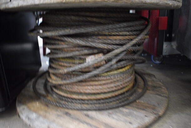 Wooden Spool w/ Metal Wire. 23.5x23.5x14 - Image 2 of 3