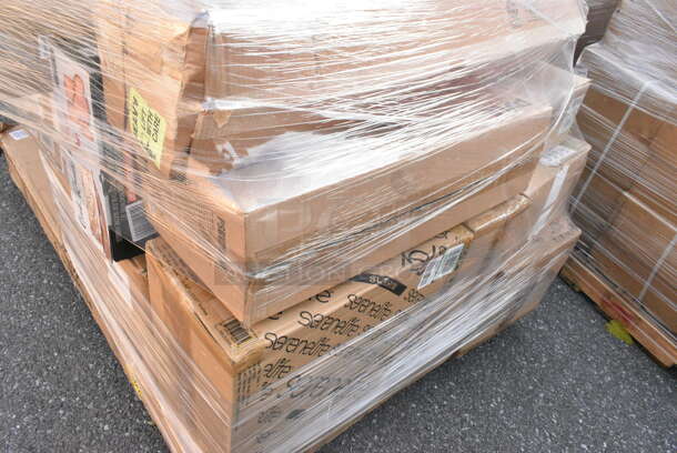18 IN ORIGINAL BOX! Items Including SLARHKY54 SereneLife 58" Air Hockey Game Table with Motor, Pyle PPHP2835B Dual 8 Inch Portable Speaker, Gray Poly Dough Bins, Pyle 300-Watt Bluetooth Soundbar PSBV200BT. 18 Times Your Bid!  - Image 5 of 7