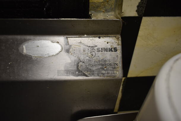 Eagle Stainless Steel Commercial 2 Bay Sink w/ Faucet and Handles. BUYER MUST REMOVE. (kitchen) - Image 6 of 7