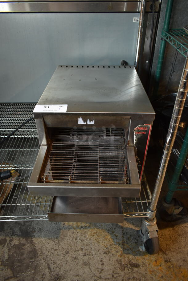 Modern Restaurant 28 ST Stainless Steel Commercial Countertop Electric Powered Conveyor Pizza Oven. 208 Volts, 1 Phase.  - Image 1 of 5