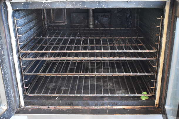 Vulcan Snorkel Stainless Steel Commercial Natural Gas Powered Full Size Convection Oven w/ View Through Doors, Metal Oven Racks and Thermostatic Controls. 40x40x35 - Image 5 of 10