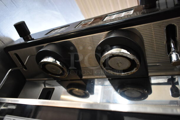 Brasilia Portofino 2GR Stainless Steel Commercial Countertop 2 Group Espresso Machine w/ 2 Steam Wands. 220 Volts.  - Image 6 of 7