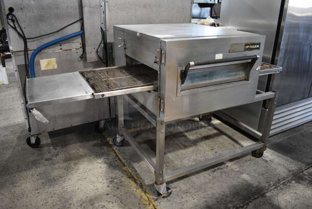 Lincoln Impinger 1116-000-A Stainless Steel Commercial Floor Style Natural Gas Powered Conveyor Pizza Oven on Commercial Casters. 72x40x42.5 - Image 3 of 11