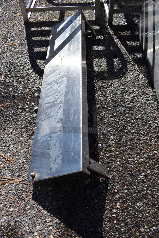 Stainless Steel Shelf w/ Wall Mount Brackets. 32x7.5x6 - Image 3 of 3