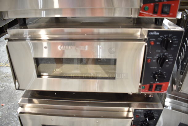BRAND NEW SCRATCH AND DENT! 2023 Crosson CPO-160 Stainless Steel Commercial Countertop Electric Powered Pizza Oven w/ Cooking Stone. 120 Volts, 1 Phase. Tested and Working! - Image 2 of 7