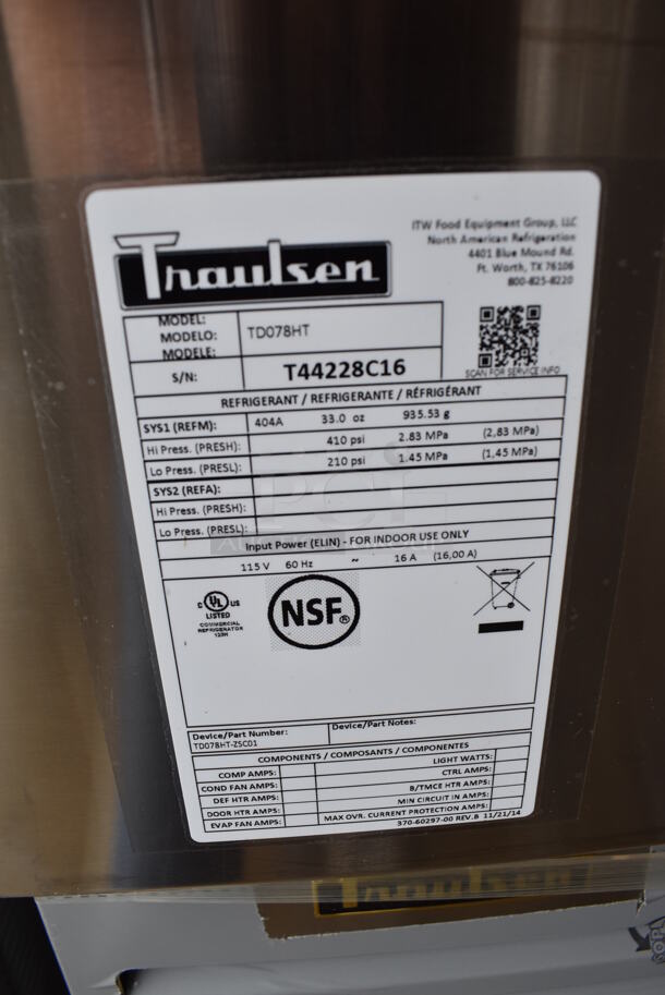 BRAND NEW! Traulsen TD078HT Stainless Steel Commercial Floor Style Fish Display Case Merchandiser. 115 Volts, 1 Phase. 78x38x56. Tested and Working! - Image 6 of 9