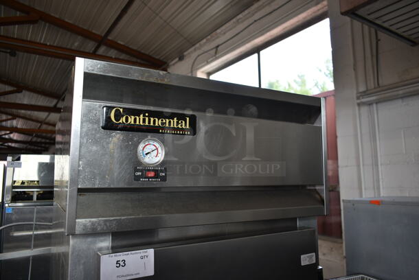 Continental 1R Stainless Steel Commercial Single Door Reach In Cooler w/ Racks on Commercial Casters. 115 Volts, 1 Phase. Tested and Working! - Image 2 of 7