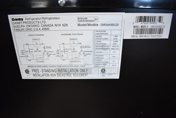 Danby DAR044A5BSLDD Metal Mini Cooler. 115 Volts, 1 Phase. 21x21x33. Tested and Working! - Image 5 of 5