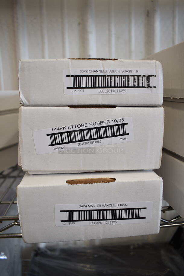 10 BRAND NEW SCRATCH AND DENT! Items Including 30032611011367 Ettore 1136 Master Brass Clipped Squeegee Channel with Rubber, Size 14 (Pack of 36), 20032611014132 Ettore Squeegee Channel, 30032611011411, 30032611011459, 20032611014088, 30032611013255, 20032611014187, 20032611014231, 20032611014286, 30032611011534. 10 Times Your Bid! - Image 4 of 6