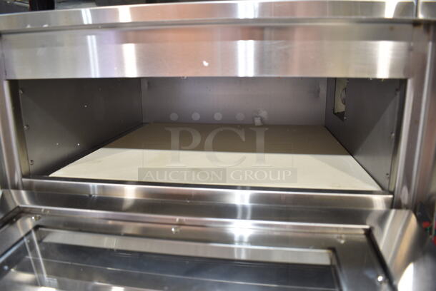 BRAND NEW SCRATCH AND DENT! 2023 Crosson CPO-160 Stainless Steel Commercial Countertop Electric Powered Pizza Oven w/ Cooking Stone. 120 Volts, 1 Phase. Tested and Working! - Image 5 of 7