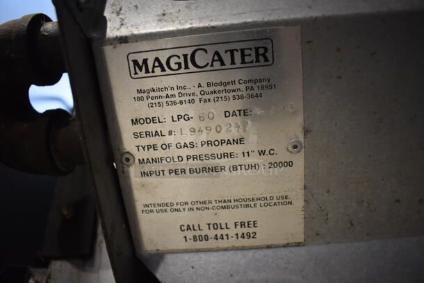 MagiCater LPG-60 Metal Commercial Propane Gas Powered Charbroiler Grill on Commercial Casters. 61x53.5x35 - Image 7 of 8