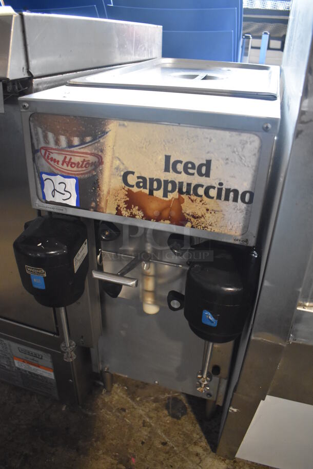 Tim Hortons Stainless Steel Commercial Countertop Iced Cappuccino Machine w. 2 Drink Mixing Heads. 13x32x30 - Image 3 of 7
