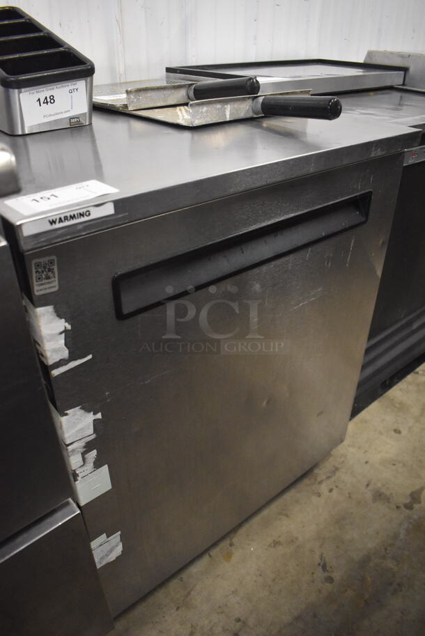 Delfield 406-STAR4 Stainless Steel Commercial Single Door Undercounter Cooler w/ Metal Rack on Commercial Casters. 115 Volts, 1 Phase. 27x29x32. Tested and Working! - Image 3 of 7
