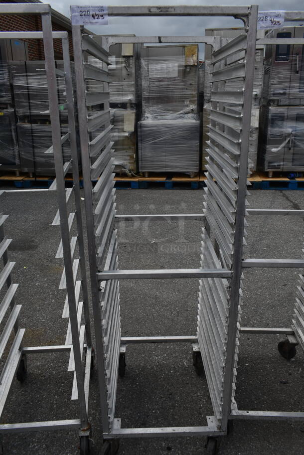 Metal Commercial Pan Transport Rack on Commercial Casters. 