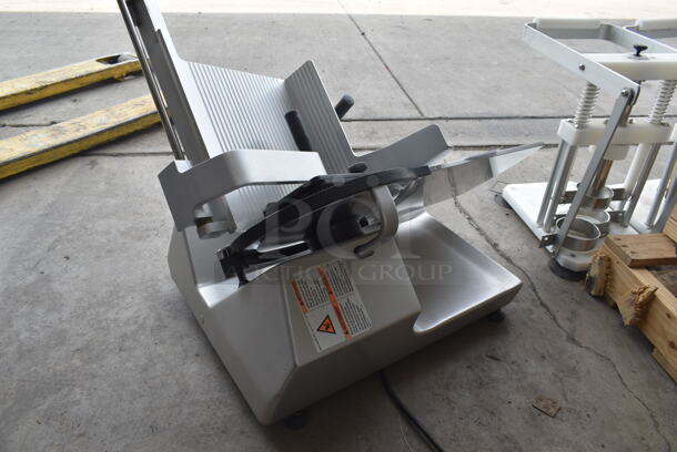 2014 Bizerba GSP H Stainless Steel Commercial Countertop Meat Slicer. 120 Volts, 1 Phase. Tested and Working! - Image 4 of 5