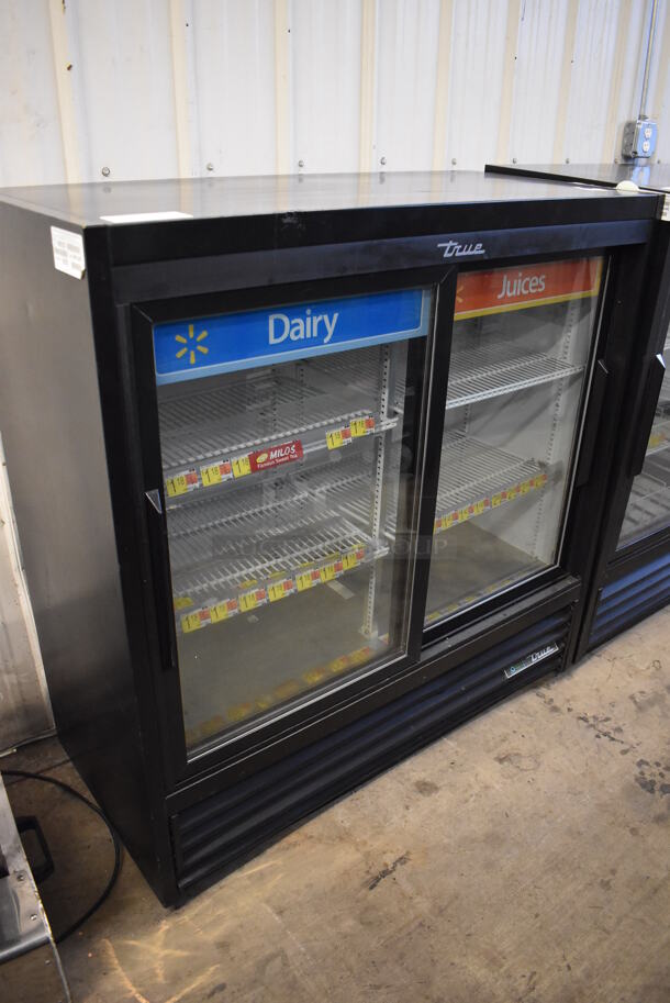 2018 True GDM-41SL-48-HC-LD Metal Commercial 2 Door Cooler Merchandiser w/ Poly Coated Racks. 115 Volts, 1 Phase. 47x21x49. Cannot Test Due To Cut Power Cord
