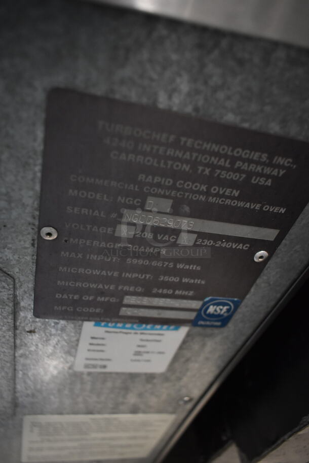 Turbochef NGC Stainless Steel Commercial Countertop Electric Powered Rapid Cook Oven. 208/240 Volts, 1 Phase.  - Image 6 of 6