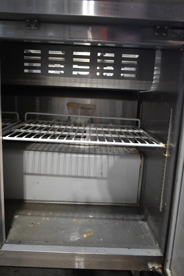 Avantco 178APT48HC Stainless Steel Commercial Sandwich Salad Prep Table Bain Marie Mega Top on Commercial Casters. 115 Volts, 1 Phase. Tested and Working! - Image 5 of 7