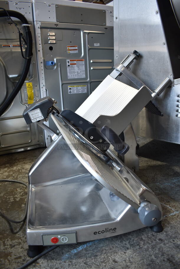 BRAND NEW SCRATCH AND DENT! Hobart ECO13 Ecoline Stainless Steel Commercial Countertop Meat Slicer. 120 Volts, 1 Phase. Tested and Working! - Image 7 of 9