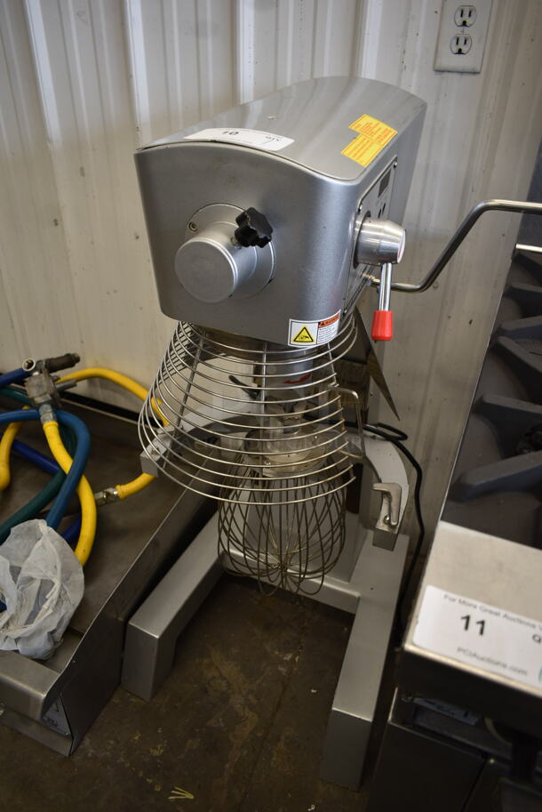 2020 HLM-30C Metal Commercial Floor Style 30 Quart Planetary Dough Mixer w/ Bowl Guard and Whisk Attachment. 120 Volts, 1 Phase. Cannot Test Due To Missing Power Button - Image 1 of 7