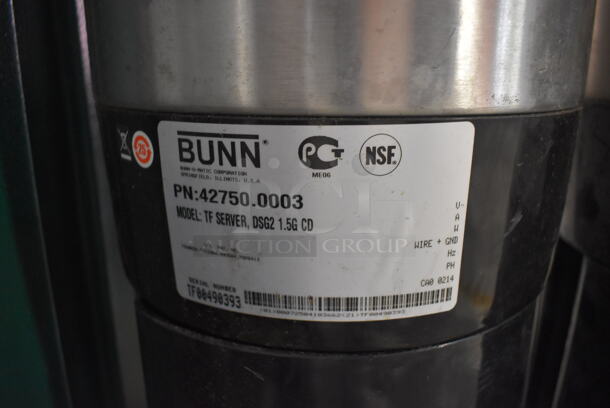 3 Bunn Stainless Steel Beverage Holder Dispensers Including TF SERVER. Includes 9x12x23. 3 Times Your Bid! - Image 7 of 8