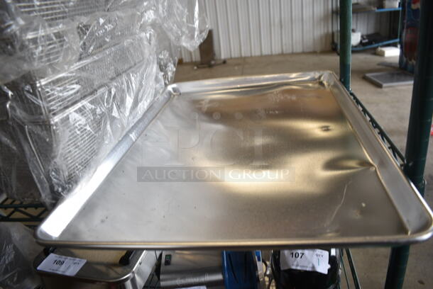 5 BRAND NEW SCRATCH AND DENT! Items; 4 922WATRPNFUL Stainless Steel Choice 4" Deep Full Size Water Pans and 1 Choice 407BUNFULL Full Size Baking Pan. 5 Times Your Bid!  - Image 5 of 6