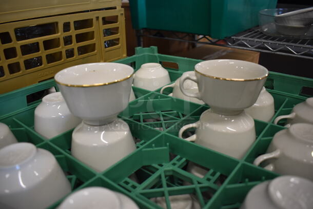 ALL ONE MONEY! Lot of 9 Caddies of Various Glasses Including Ceramic Mugs and Glass Stemware - Image 6 of 12