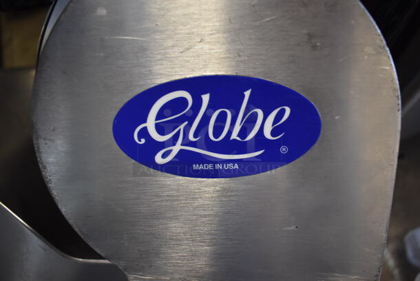 Globe Stainless Steel Commercial Countertop Meat Slicer w/ Blade Sharpener. 28x24x21. Tested and Working! - Image 4 of 5