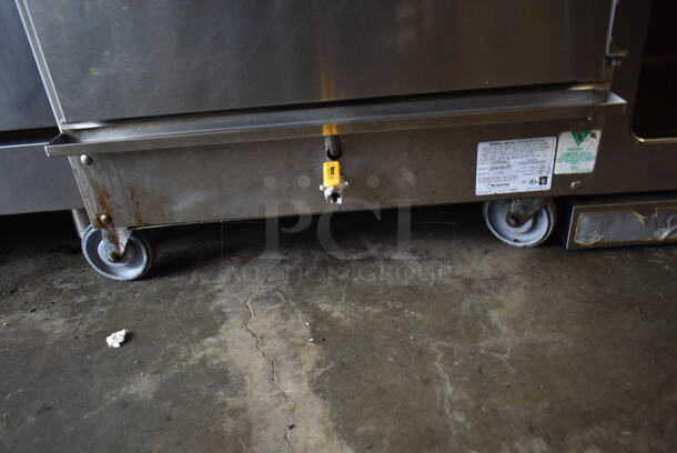 Winston CAT522GJ CVap Stainless Steel Commercial 2 Half Size Door Reach In Warming Holding Cabinet on Commercial Casters. 208 Volts, 3 Phase.  - Image 2 of 6