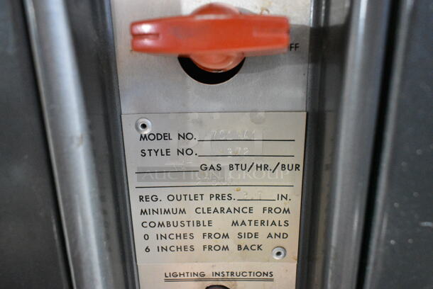 2 Vulcan 7017A1 Metal Commercial Natural Gas Powered Single Deck Pizza Oven. 2 Times Your Bid!  - Image 10 of 10