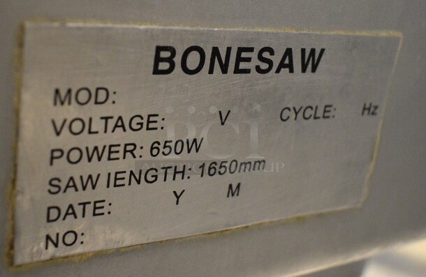 Model J-210 Metal Commercial Countertop Bone Saw Meat Saw. 110 Volts, 1 Phase. 19x19x33. Tested and Working! - Image 7 of 8