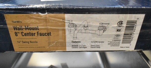 BRAND NEW SCRATCH AND DENT! Waterloo 750FW814 Wall-Mounted Faucet with 8" Centers and 14" Swing Spout - Image 3 of 4