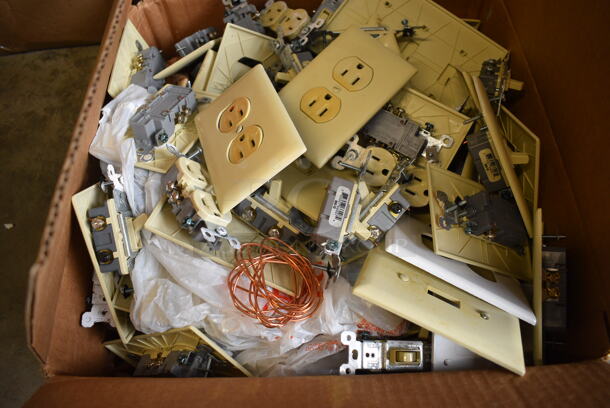 ALL ONE MONEY! Lot of Tan Poly Outlet Covers, Light Covers and Outlets! - Image 3 of 3