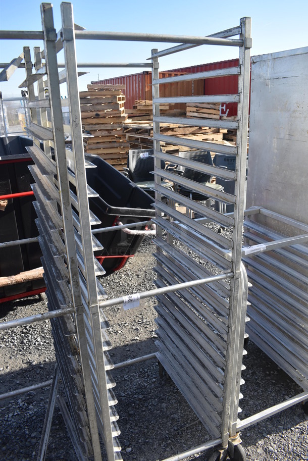 Metal Commercial Pan Transport Rack on Commercial Casters. 21x26x69 - Image 1 of 3