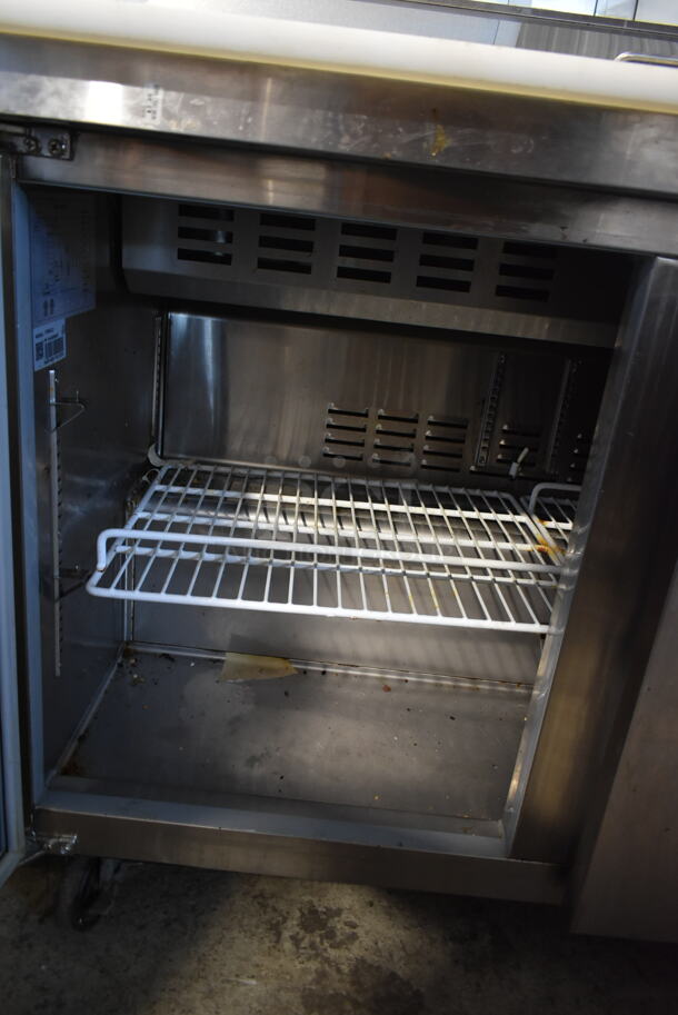 Avantco 178SCL2 Stainless Steel Commercial Sandwich Salad Prep Table Bain Marie Mega Top on Commercial Casters. 115 Volts, 1 Phase. Tested and Working! - Image 5 of 7