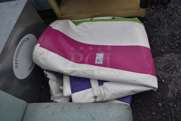 Fredericks Canvas Products White, Purple, Pink and Green Awning - Image 2 of 7
