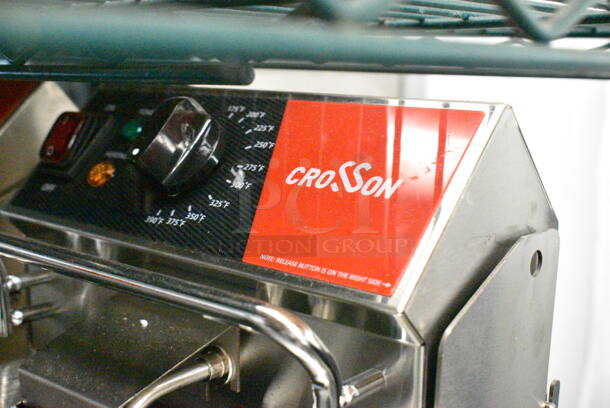 BRAND NEW SCRATCH AND DENT! 2023 Crosson CF-26 Stainless Steel Commercial Countertop Electric Powered 2 Bay Fryer w/ 2 Metal Fry Baskets and 2 Lids. 120 Volts, 1 Phase. - Image 2 of 9