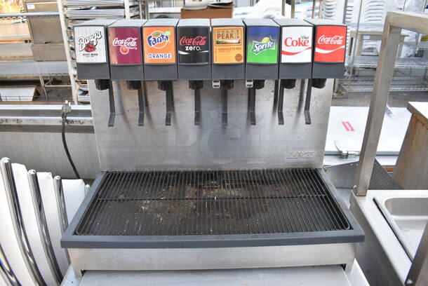 2012 Lancer 2308 Stainless Steel Commercial 8 Flavor Carbonated Beverage Machine on Ice Bin. 25x25x55 - Image 4 of 6