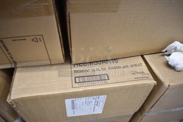 PALLET LOT of 24 Boxes of 64 BRAND NEW IN BOX! RESMSJAR16RSC 16 oz Mason Jars. 24 Times Your Bid! - Image 4 of 6