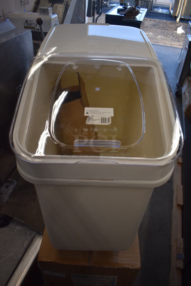 BRAND NEW IN BOX! Winco White Poly Ingredient Bin on Commercial Casters. 15.5x29.5x28 - Image 6 of 12